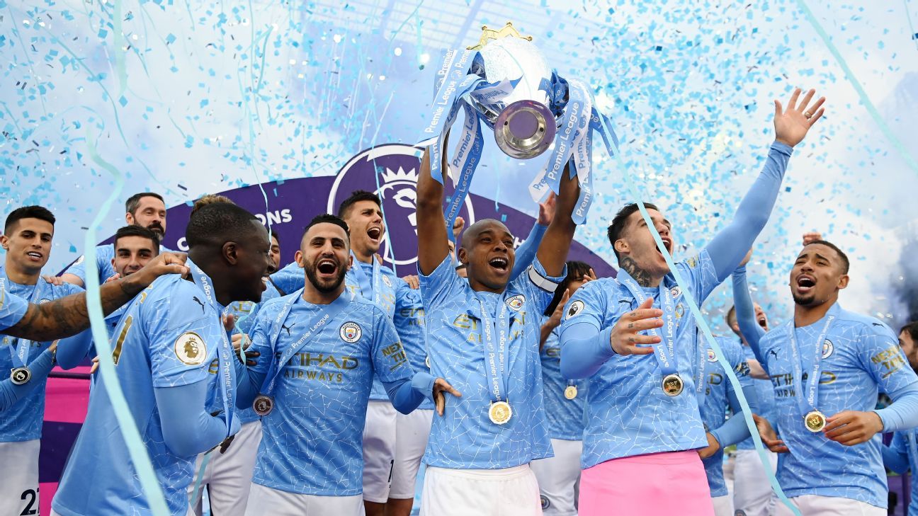 Os números da campanha do Manchester City tricampeão da Premier League