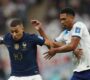 kylian mbappe and jude bellingham battle for ball during france vs england 90x80